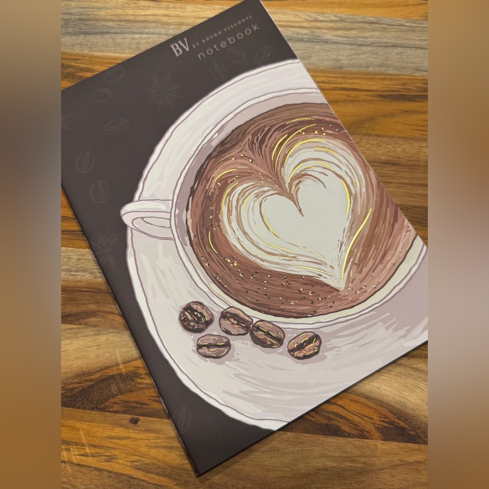 Bruno Visconti Soft Touch Cappucino Heart Notebook Journal A5 NEW